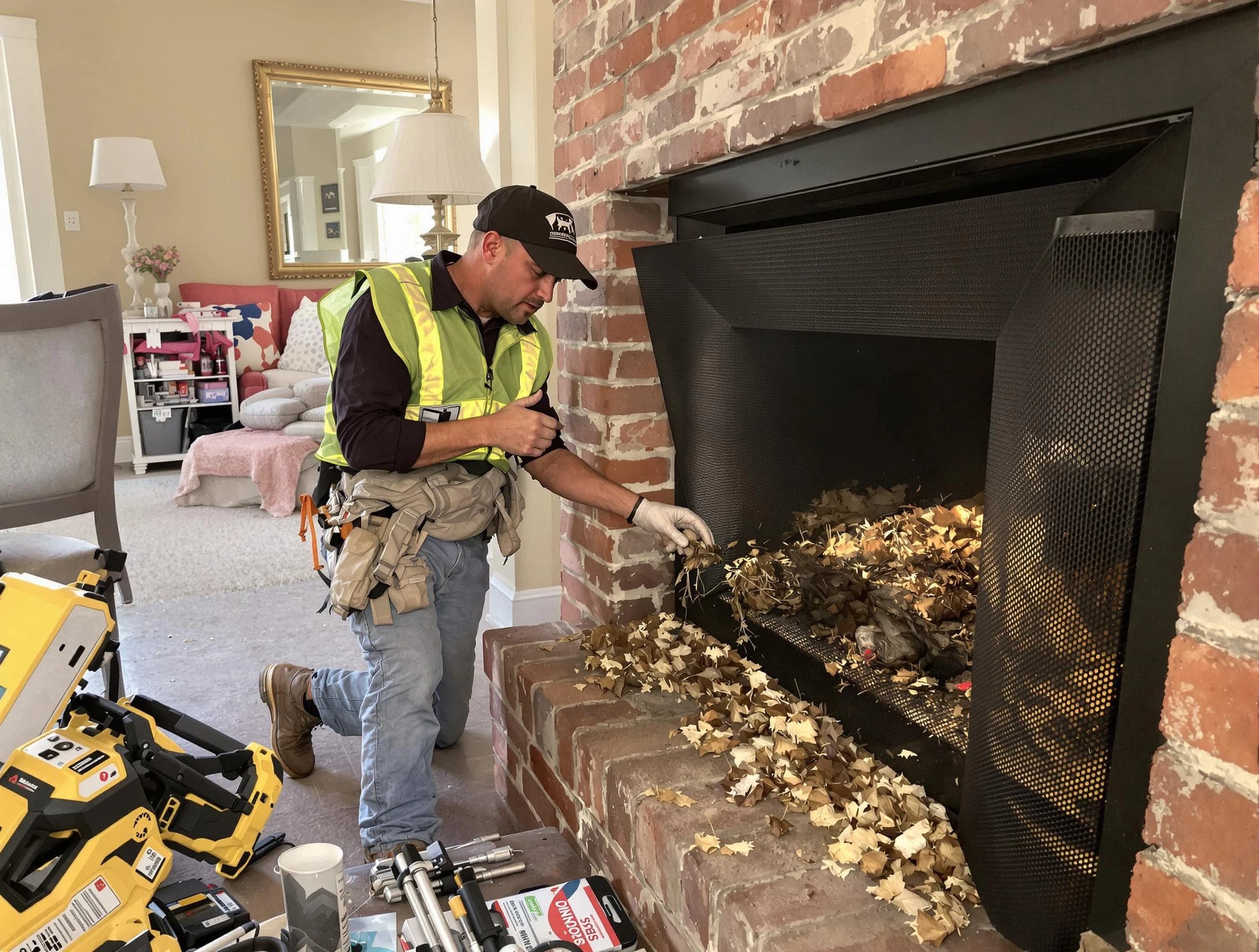 Safe screening installation by Mount Pleasant Chimney Sweep in Mount Pleasant, TN