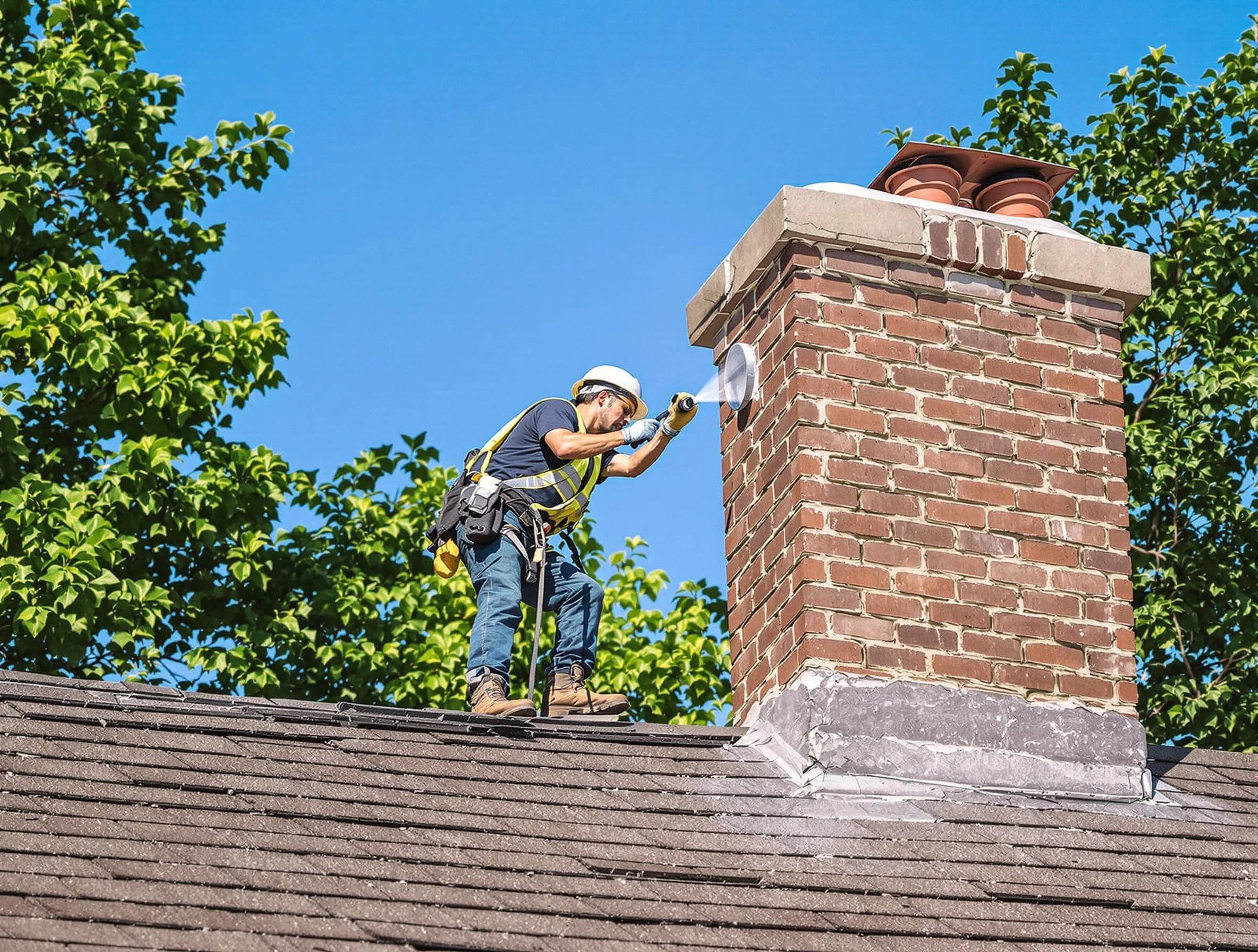 Mount Pleasant Chimney Sweep performing an inspection with advanced tools in Mount Pleasant, TN