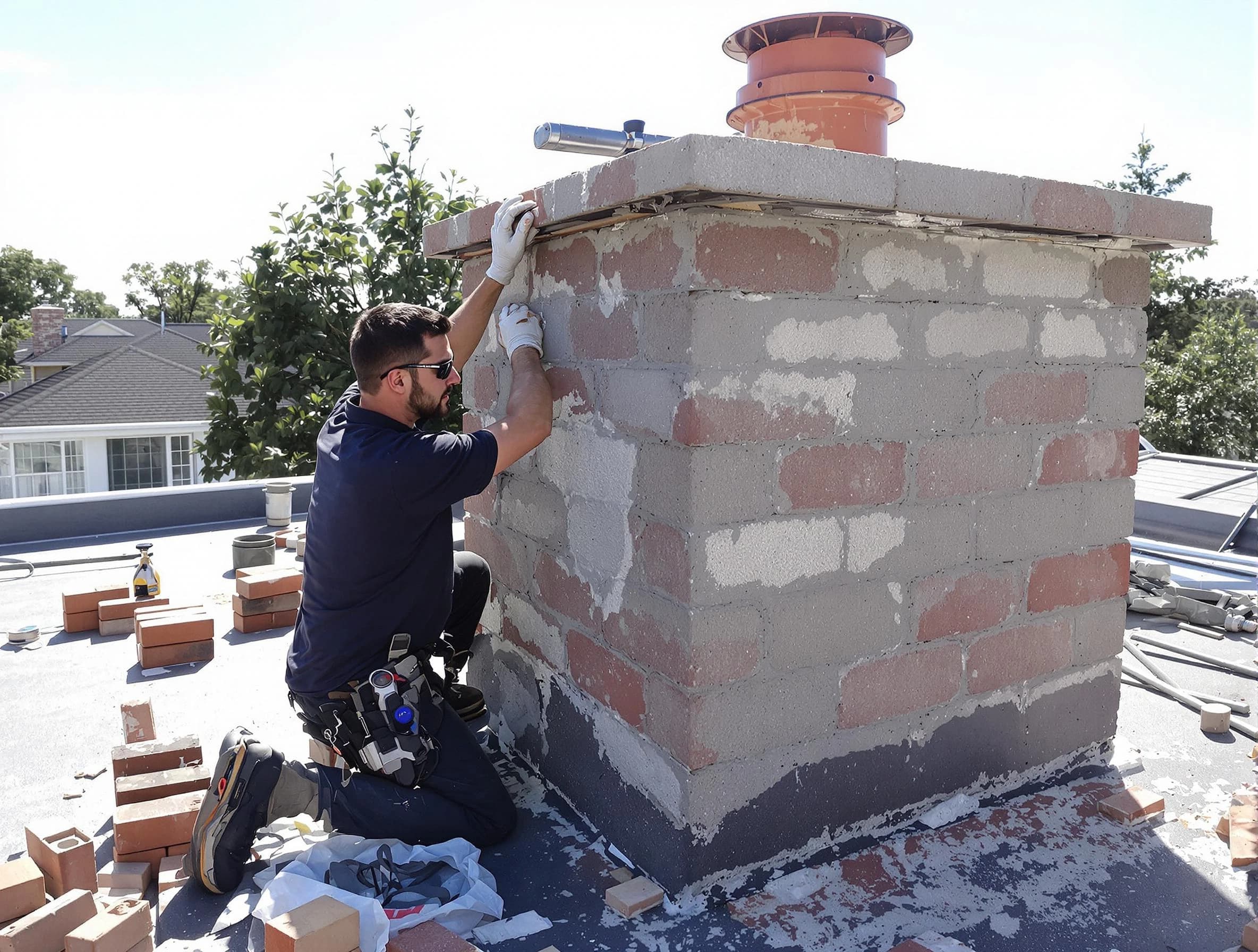 Advanced chimney repair process by Mount Pleasant Chimney Sweep in Mount Pleasant, TN