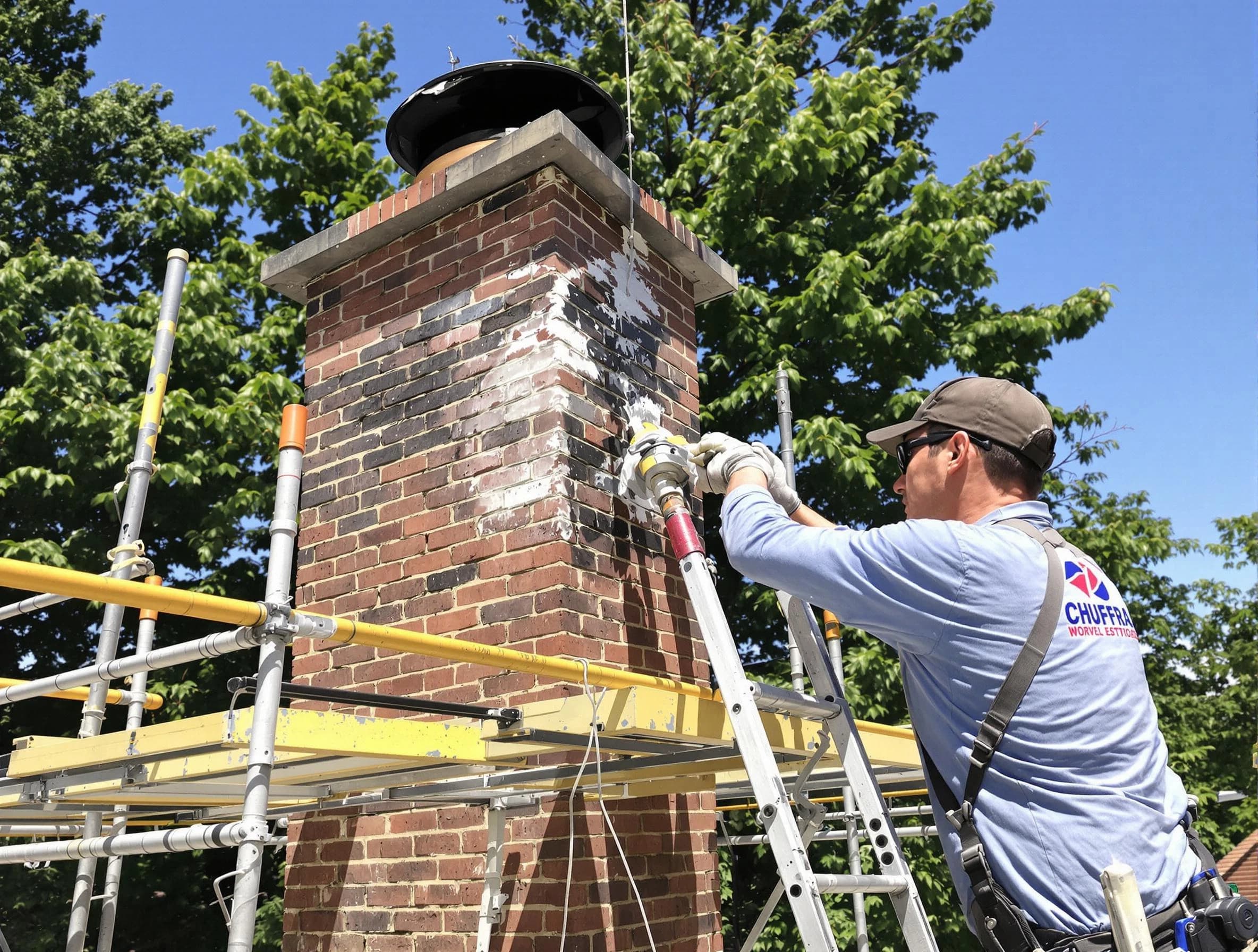 Structural chimney repair by Mount Pleasant Chimney Sweep in Mount Pleasant, TN