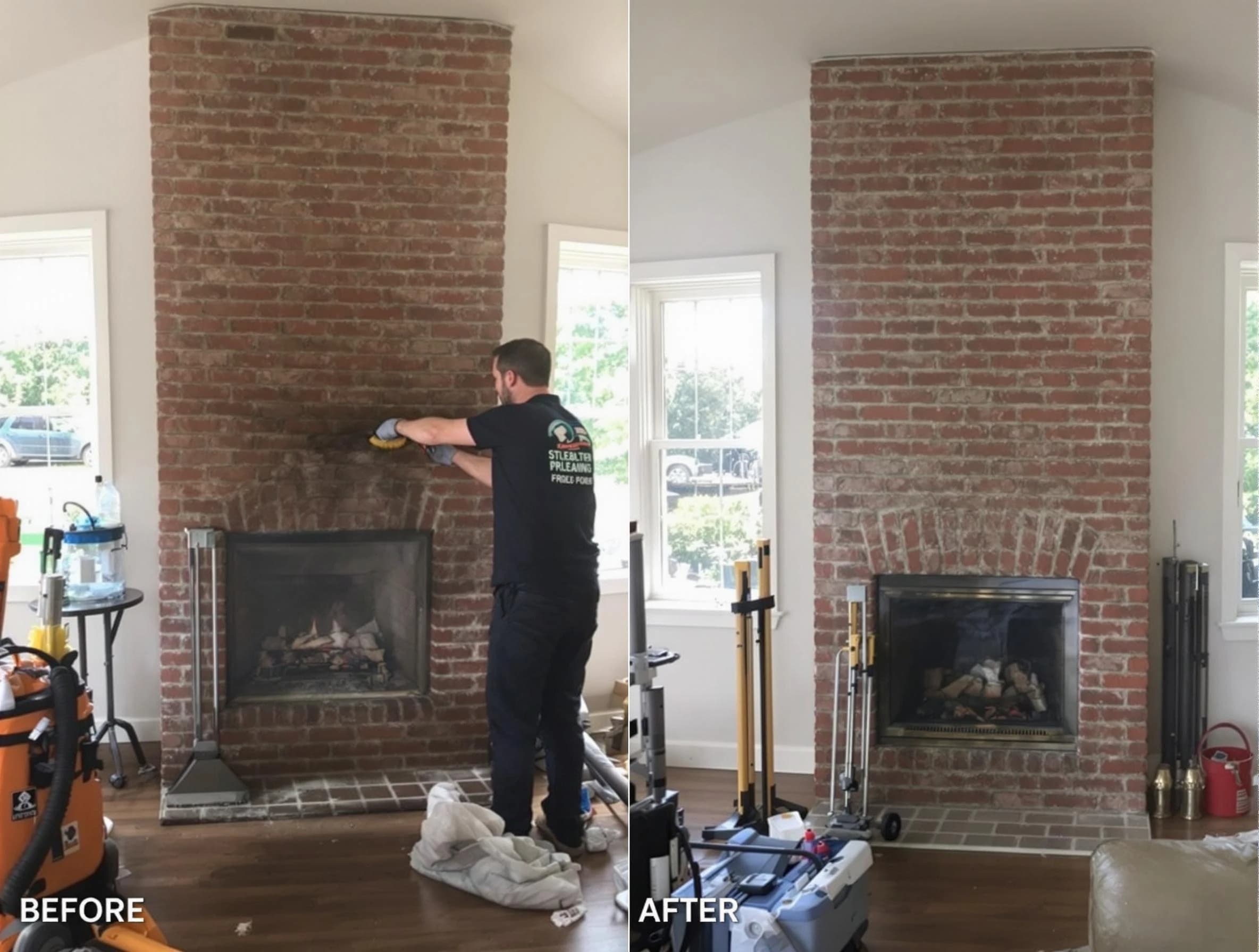 Finished chimney sweeping service by Mount Pleasant Chimney Sweep in Mount Pleasant, TN