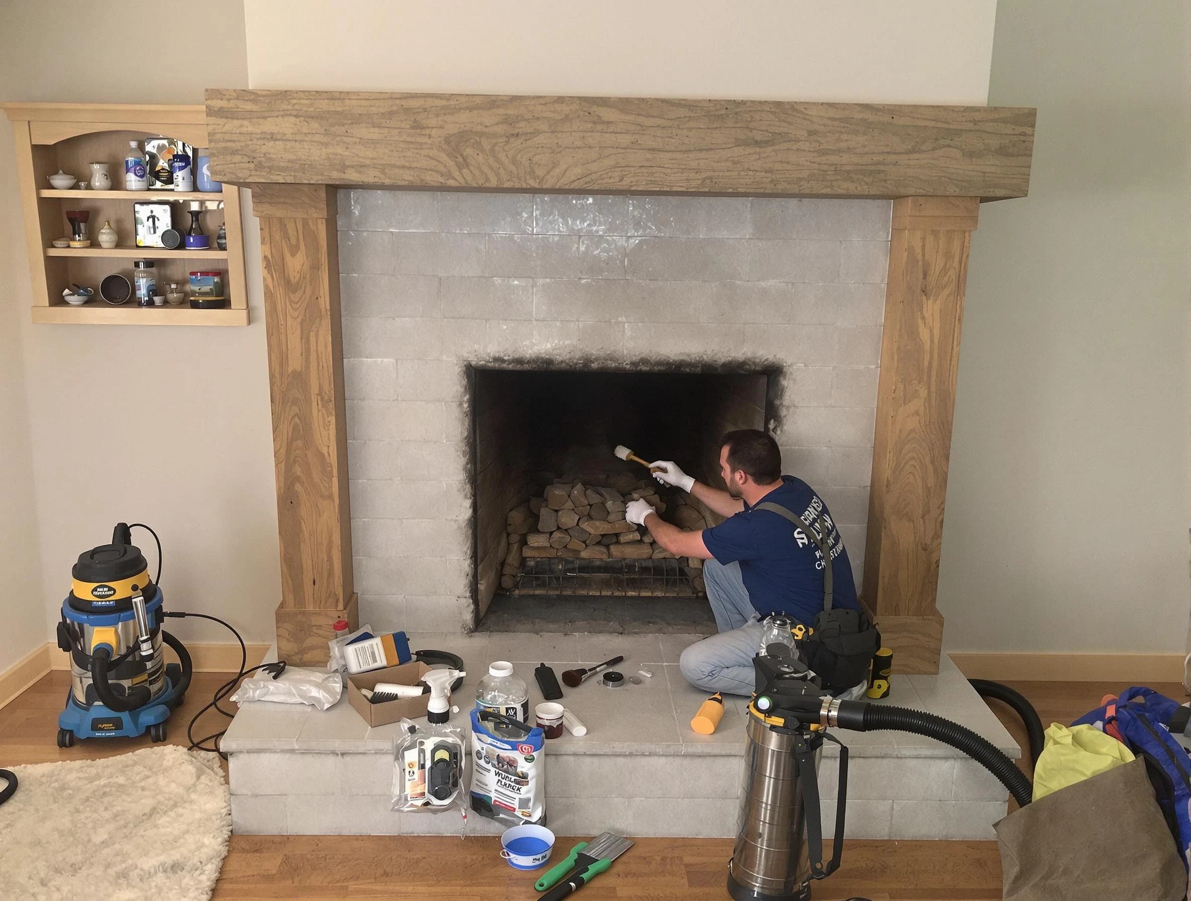 Detailed creosote removal process by Mount Pleasant Chimney Sweep in Mount Pleasant, TN