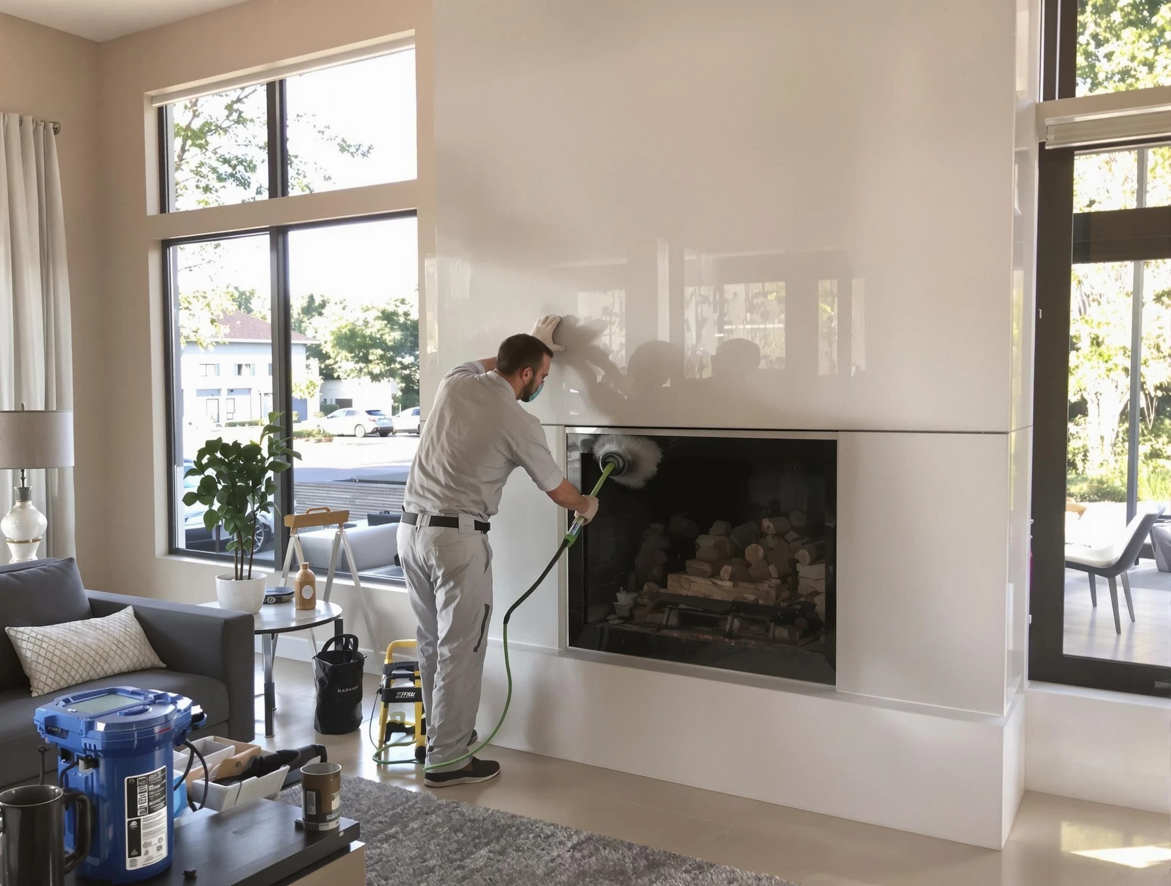 Mount Pleasant Chimney Sweep performing thorough soot removal in Mount Pleasant, TN