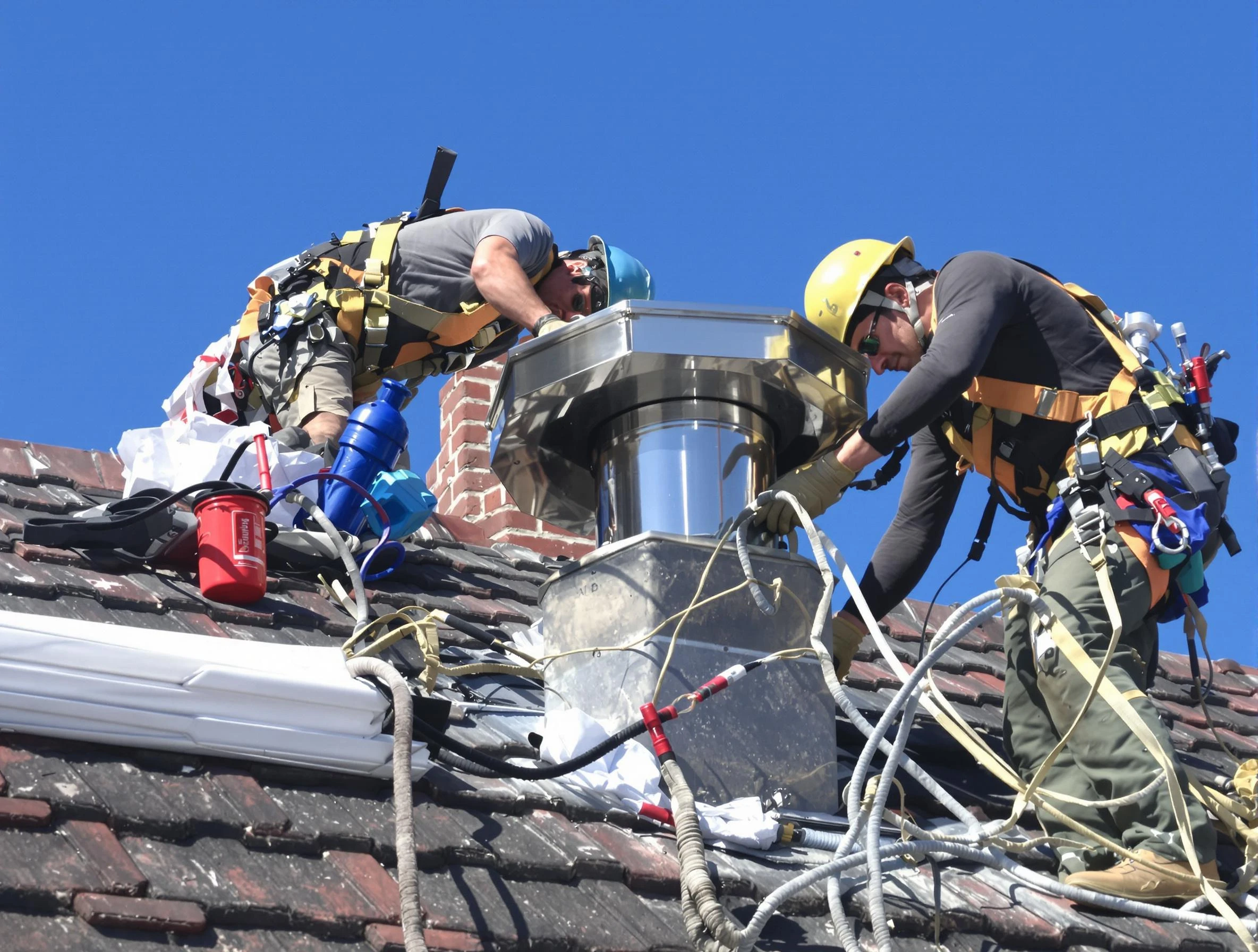 Protective chimney cap installed by Mount Pleasant Chimney Sweep in Mount Pleasant, TN