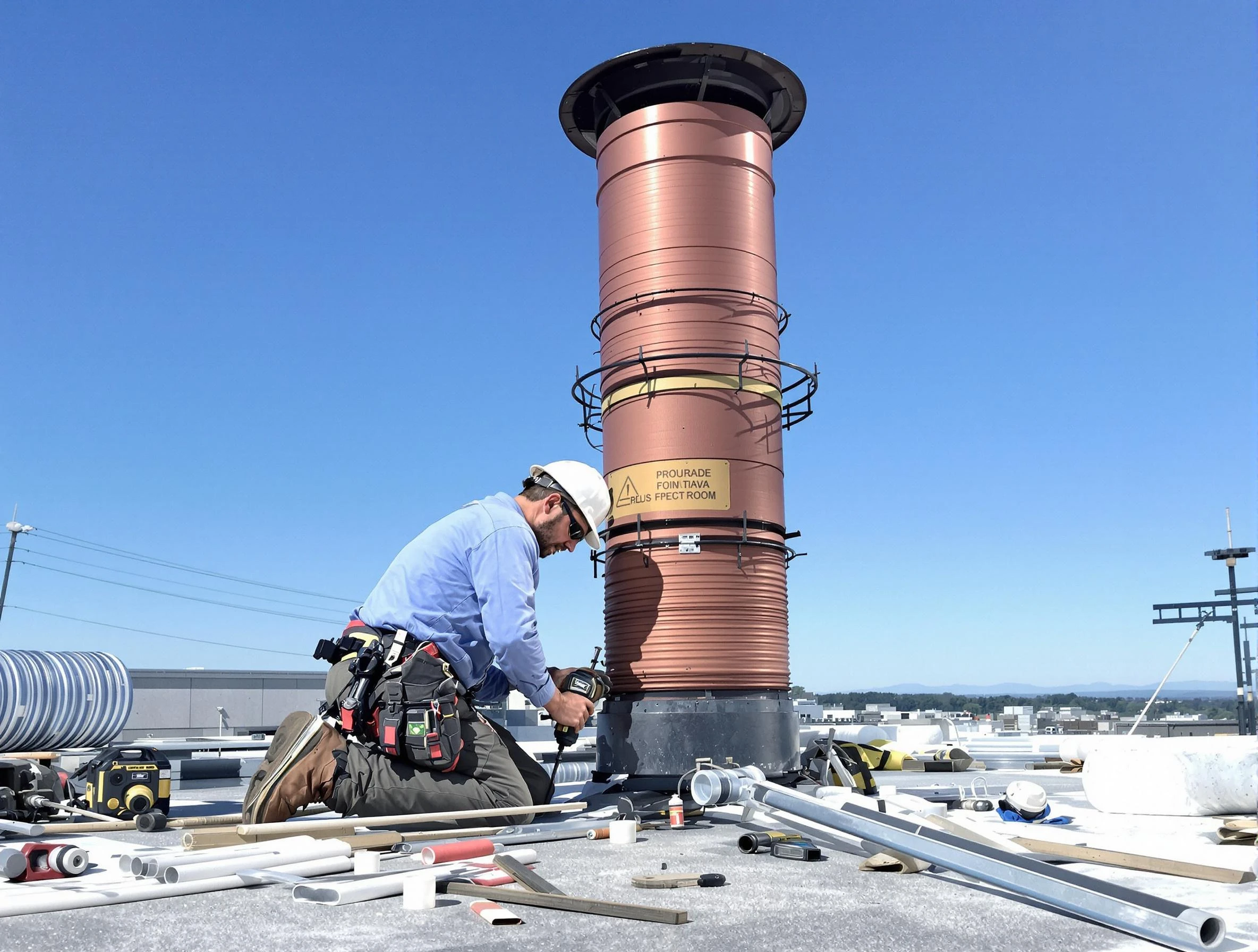 Installed chimney liner by Mount Pleasant Chimney Sweep in Mount Pleasant, TN