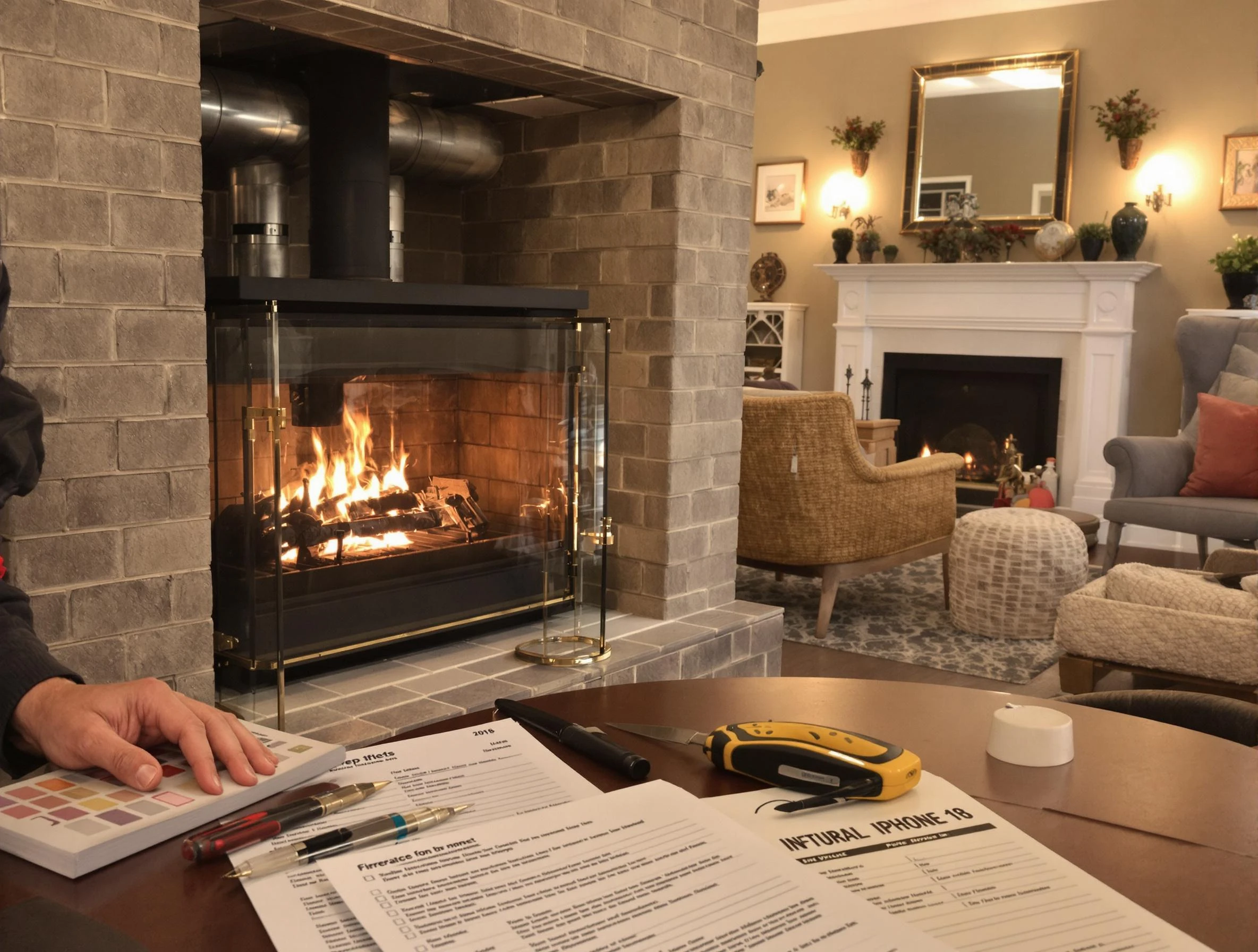 Mount Pleasant Chimney Sweep verifying fireplace safety measures in Mount Pleasant, TN