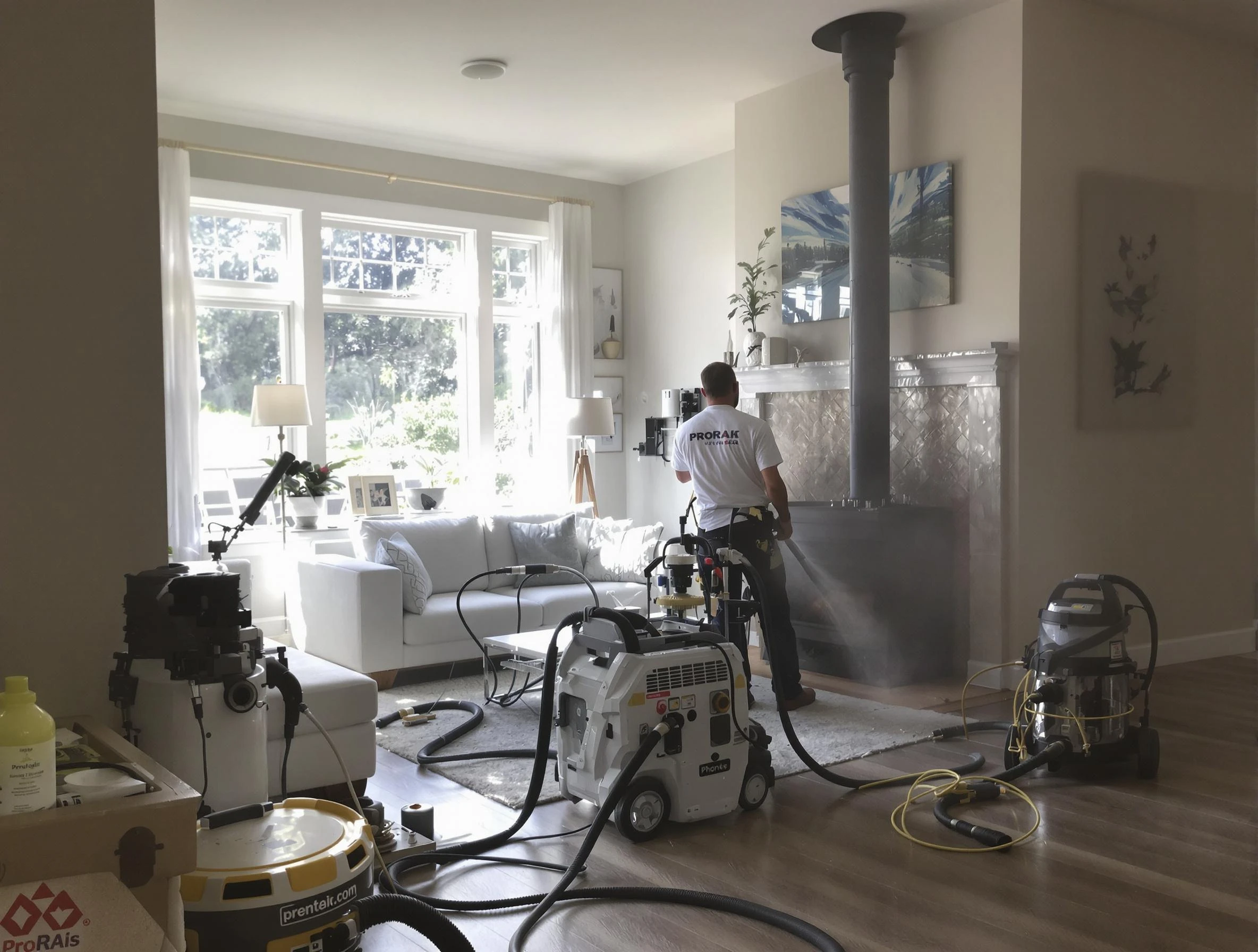 Soot removal service by Mount Pleasant Chimney Sweep for a fireplace in Mount Pleasant, TN